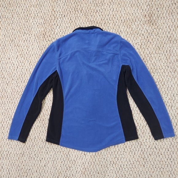Alpine Design Womens Large 1/4 Zip Fleece Top Blue & Black Shirt - Picture 11 of 12